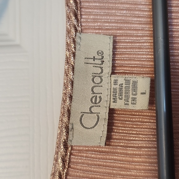 Chenault  metallic RoseGold color blouse   size large - Picture 5 of 7